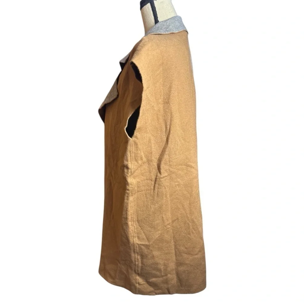 Bobeau Brown Gray Open Vest Sleeveless Top Medium